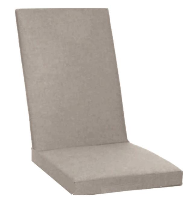 KETTtex-Exklusiv® Comfort Hochlehner Auflage 120x50x4/7cm, taupe/champagner, mit 7 cm Sitzpolster und Reißverschluß #1