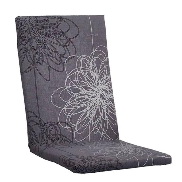 Kettler /KETTtex-Exklusiv® Mittellehner Auflage 109x50x4cm, anthrazit floral mit Reißverschluß #1