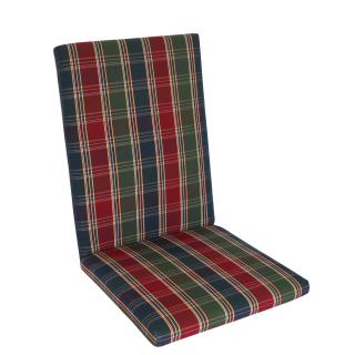 Kettler /KETTtex-Exklusiv Auflage Sessel Mittellehner 109x50x4 cm, rot-blau-grün-kariert mit Reißverschluß