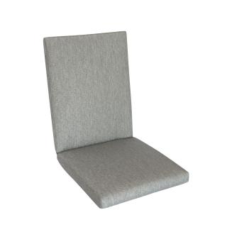 Kettler /KETTtex-Exklusiv® Comfort Mittellehner Auflage, 106x50x4/7cm, silbergrau mit 7 cm Sitzpolster und Reißverschluß