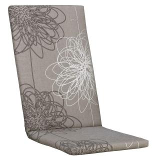 Kettler /KETTtex-Exklusiv® Hochlehner Auflage, 123x50x4cm, taupe, florales Dessin mit Reißverschluß